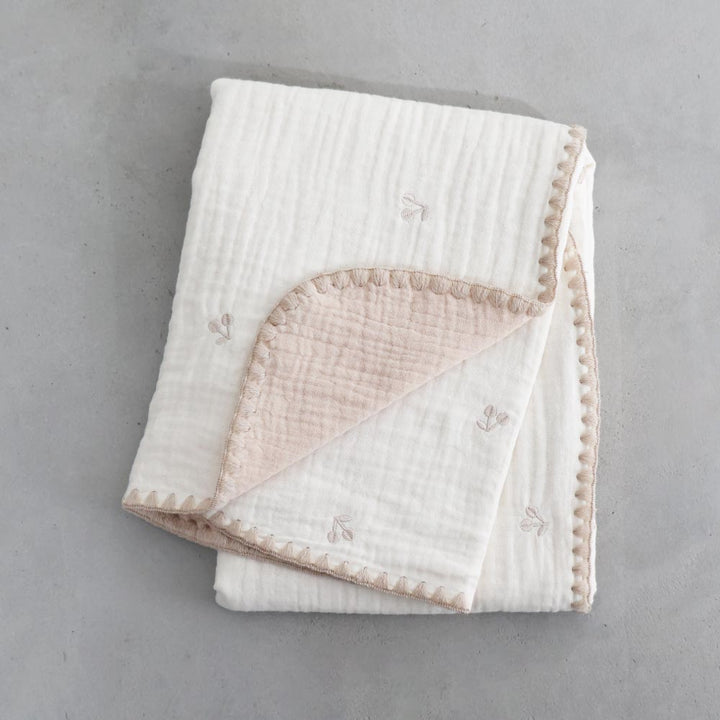 【名入れ刺繍商品】ベビーブランケット 6重ガーゼ