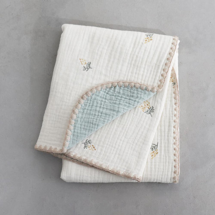【名入れ刺繍商品】ベビーブランケット 6重ガーゼ
