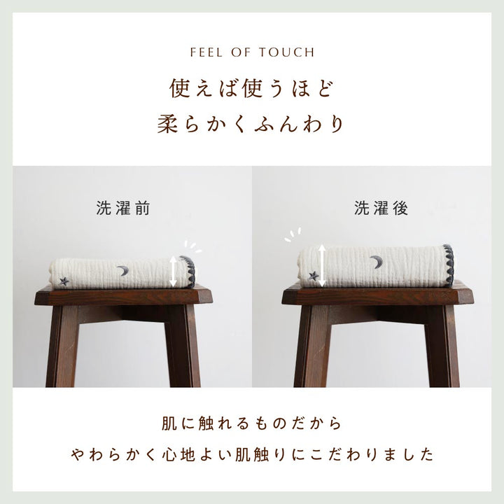 【名入れ刺繍商品】ベビーブランケット 6重ガーゼ