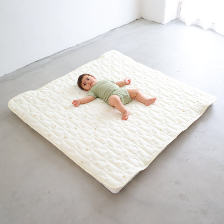 寝返りごろ寝マット+専用敷きパッドセット 120×120cm 天竺
