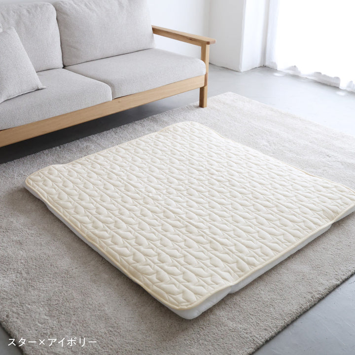 寝返りごろ寝マット+【防水】敷きパッド 120×120cm パイル