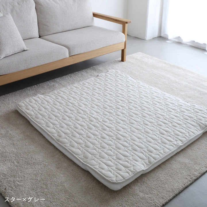 寝返りごろ寝マット+【防水】敷きパッド 120×120cm パイル
