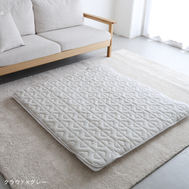 寝返りごろ寝マット+【防水】敷きパッド 120×120cm パイル