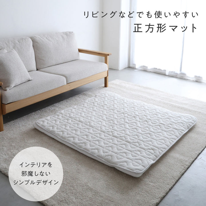 寝返りごろ寝マット+【防水】敷きパッド 120×120cm パイル