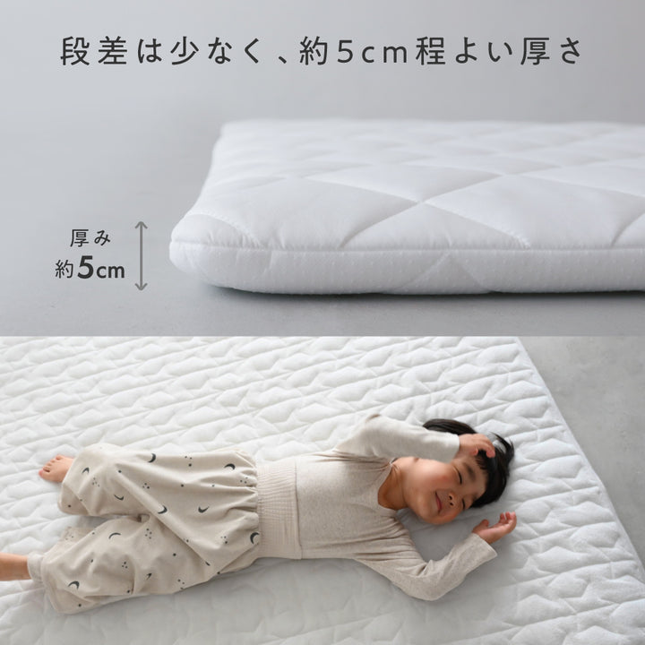 寝返りごろ寝マット+【防水】敷きパッド 120×120cm パイル