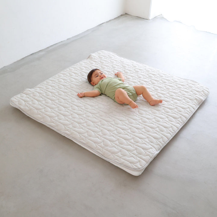 寝返りごろ寝マット+【防水】敷きパッド 120×120cm パイル