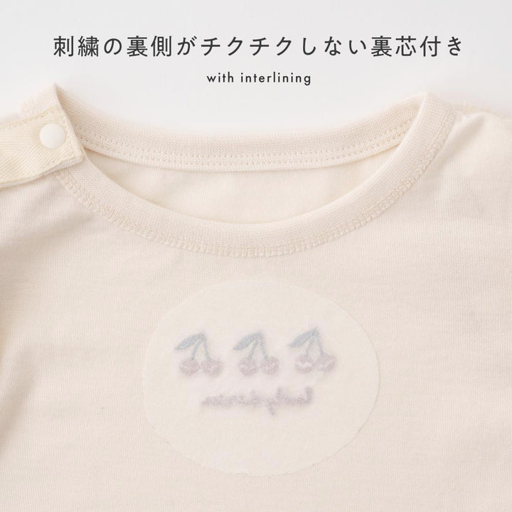 【秋冬】 長袖 肩フリル Tシャツ