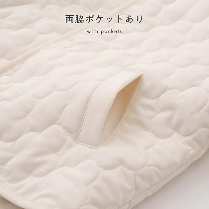【撥水】 洗える ノーカラー キルティング ジャケット