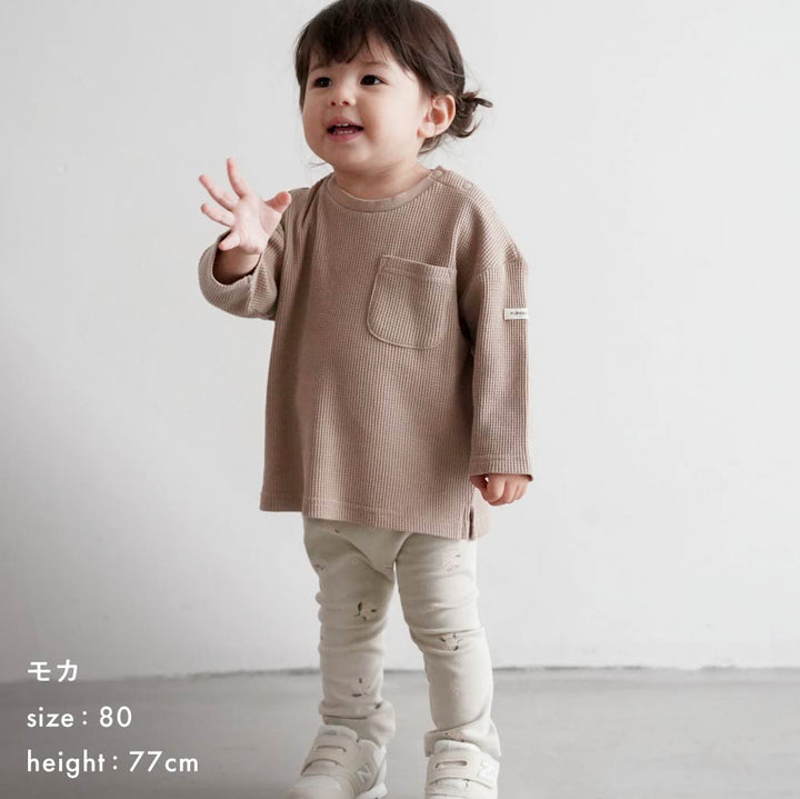 【秋冬】 長袖 Tシャツ ワッフル