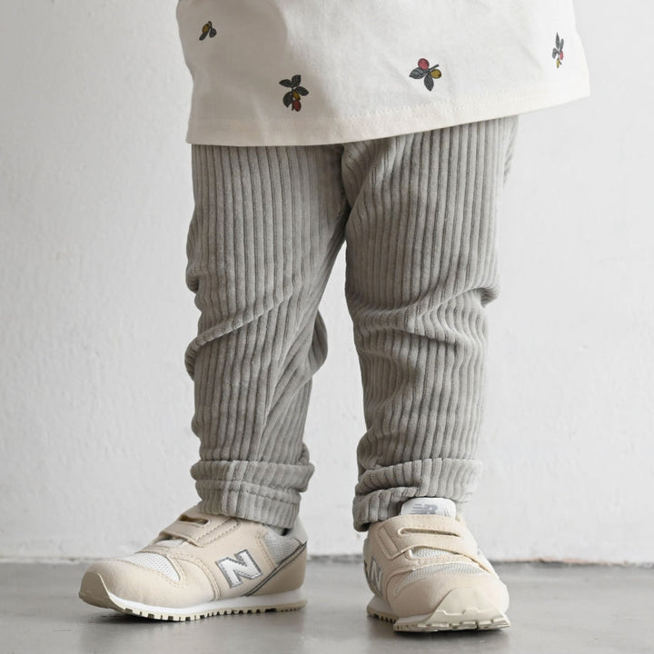 おなかが出にくい レギンス パンツ カットコーデュロイ