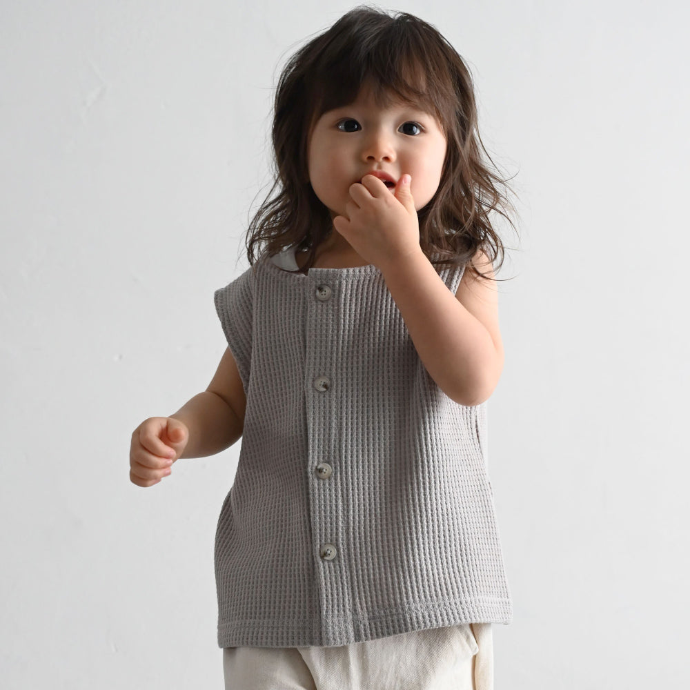 前後2way ノースリーブカットソー ラフリーワッフル – PUPPAPUPO