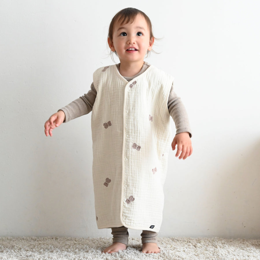 【名入れ刺繍商品】スリーパー 6重ガーゼ