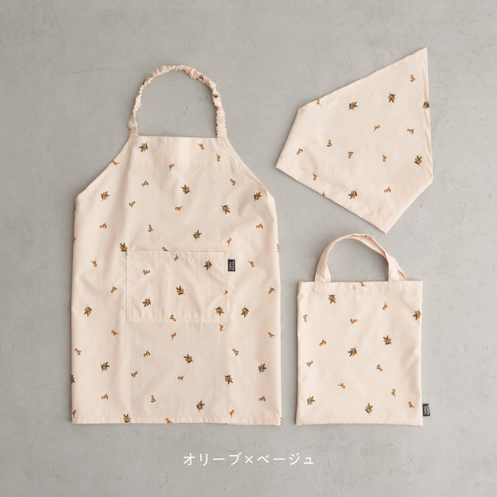 【撥水/防汚/シワ防止/抗菌】 エプロン 子供用 3点セット