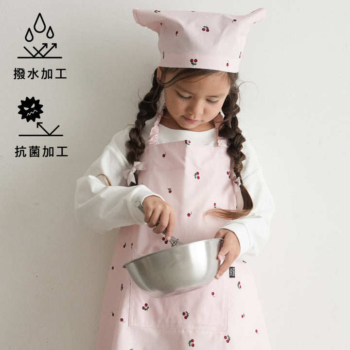 【撥水/防汚/シワ防止/抗菌】 エプロン 子供用 3点セット