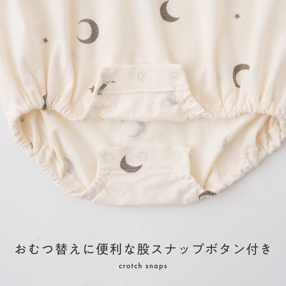 半袖 ロンパース ボンネット付き