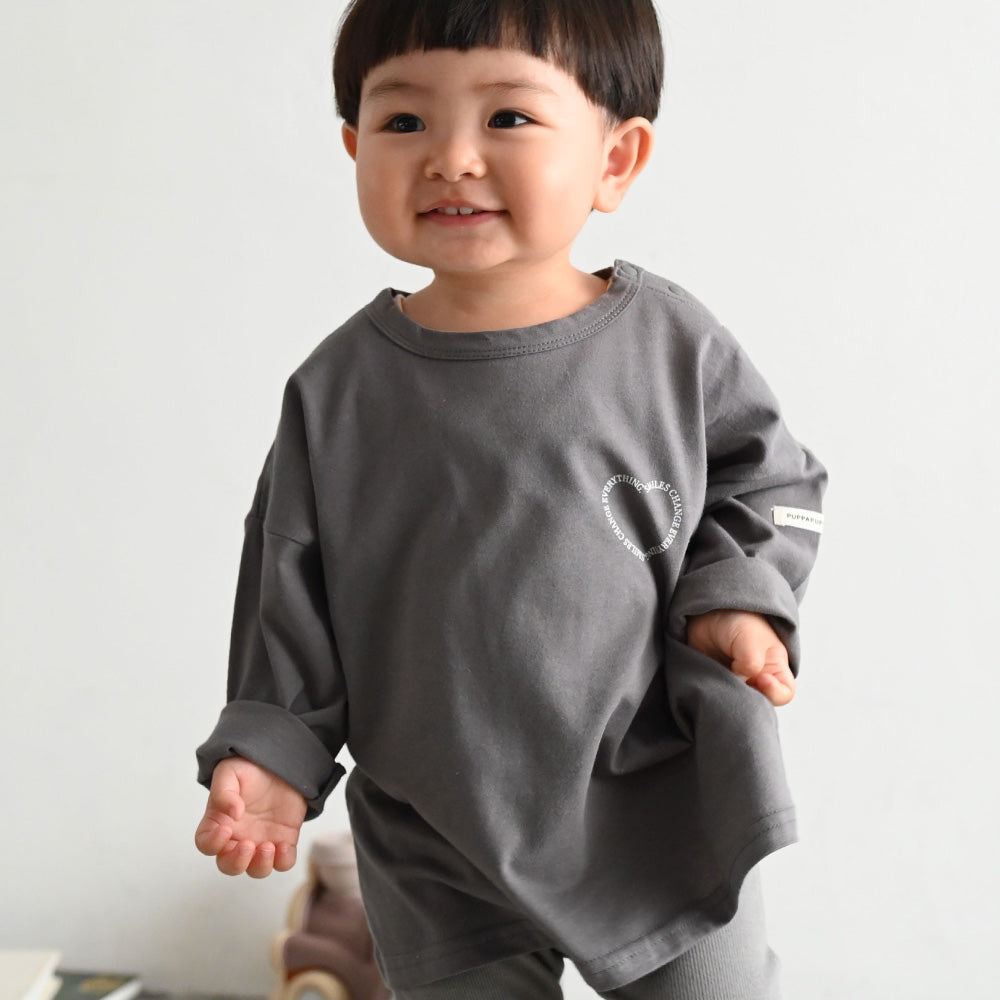 【秋冬】 オーバーサイズ 長袖 Tシャツ