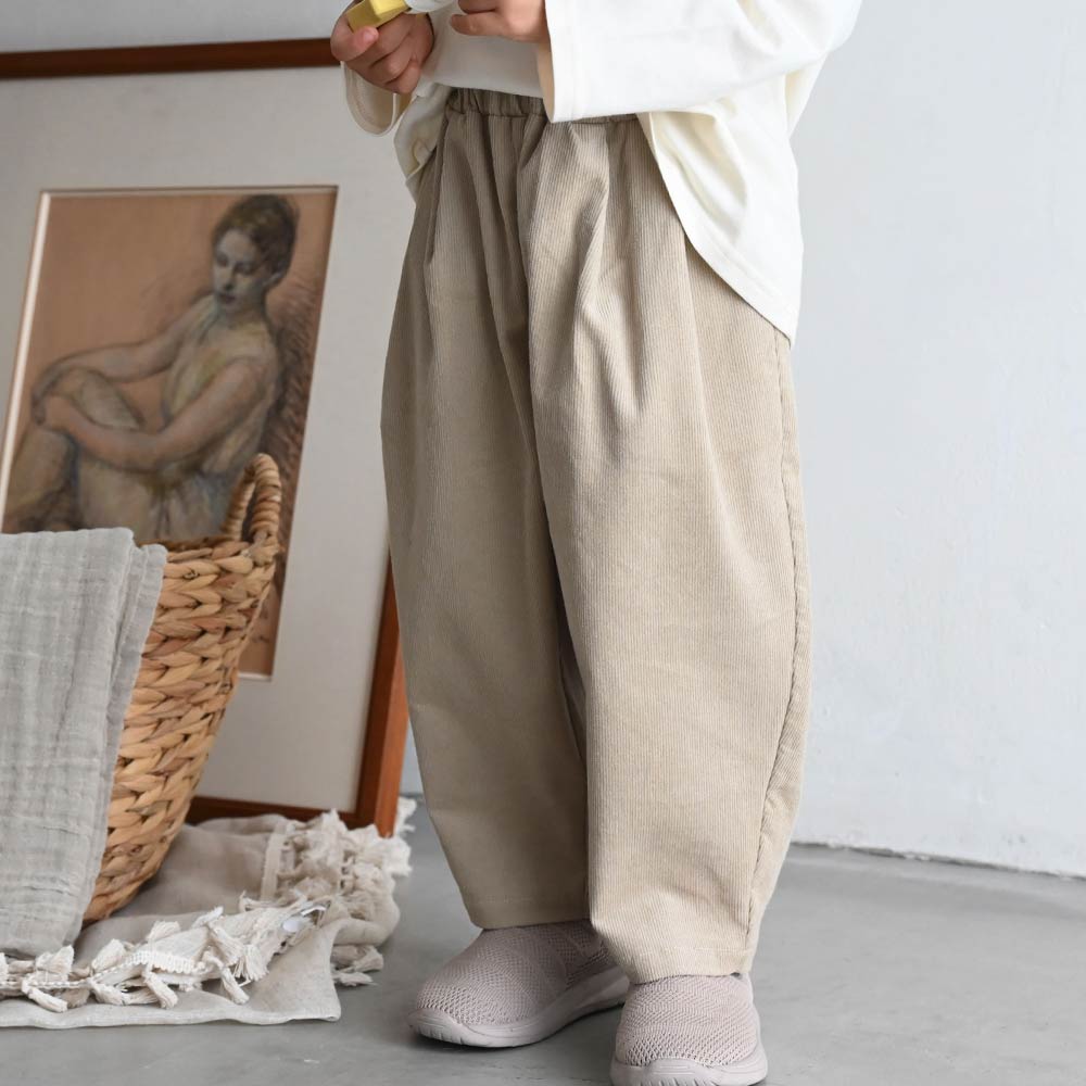 タック コーデュロイ パンツ