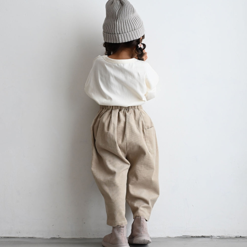 タック コーデュロイ パンツ