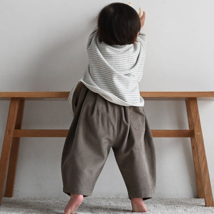 タック コーデュロイ パンツ
