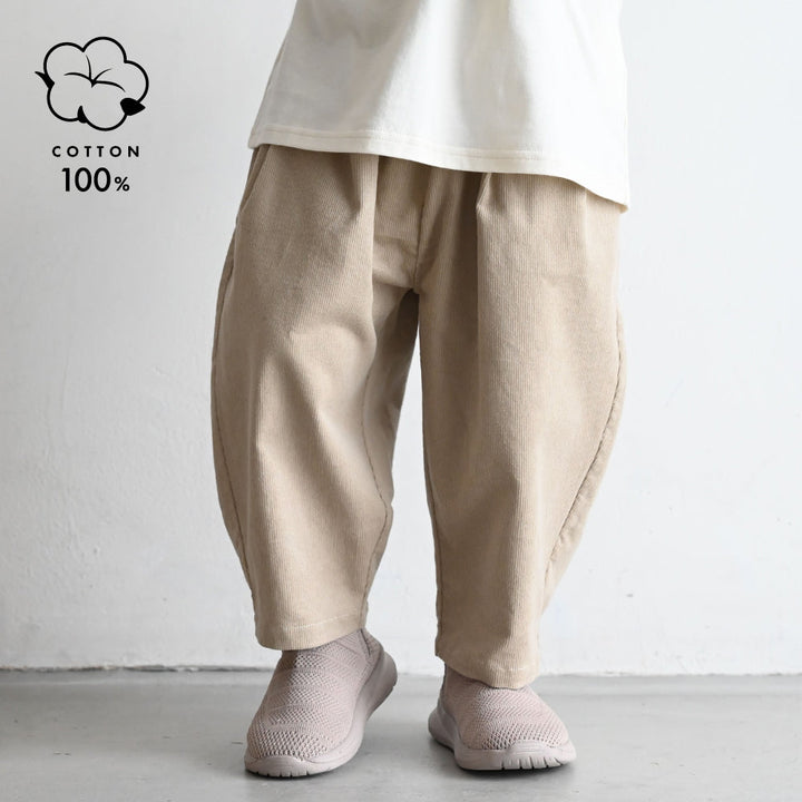 タック コーデュロイ パンツ