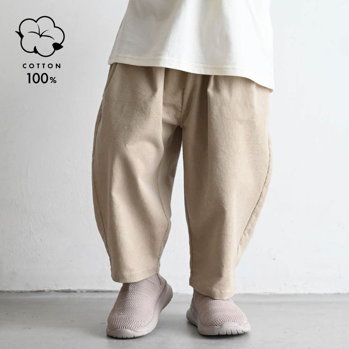 タック コーデュロイ パンツ