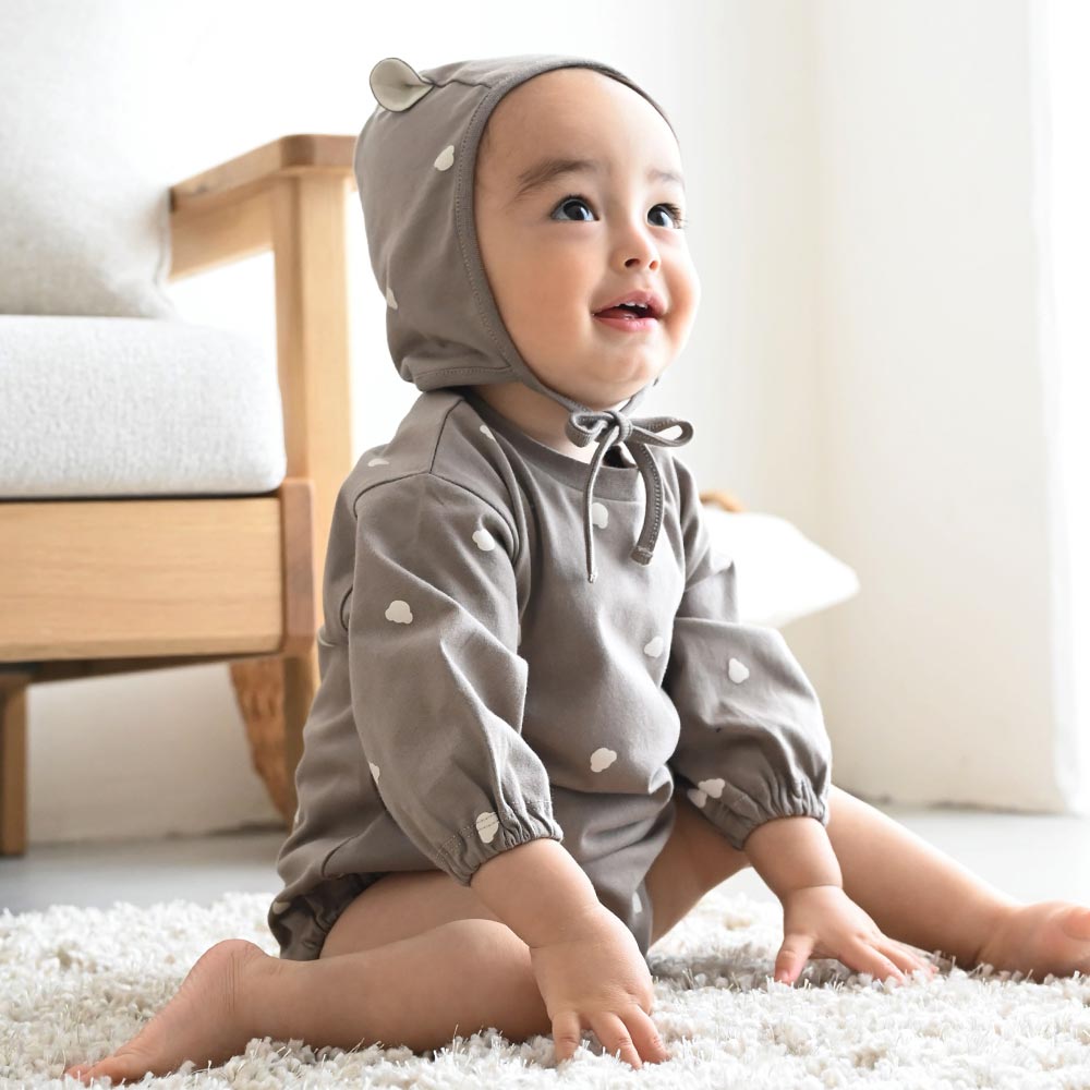 popelin ロンパース　12-18m 楽天市場】【Popelin】 MOD.1.2 Dark grey romper suit with