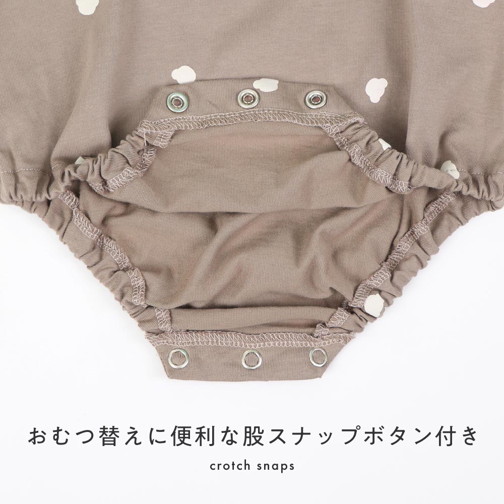 長袖 ロンパース ボンネット付き