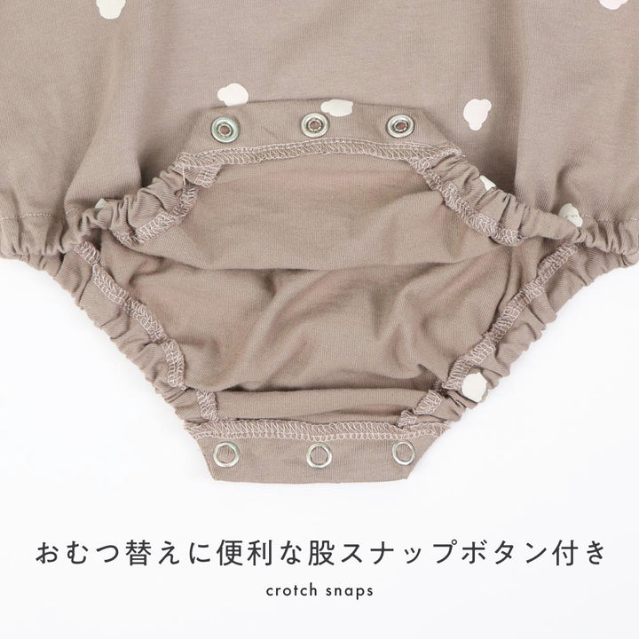 長袖 ロンパース ボンネット付き