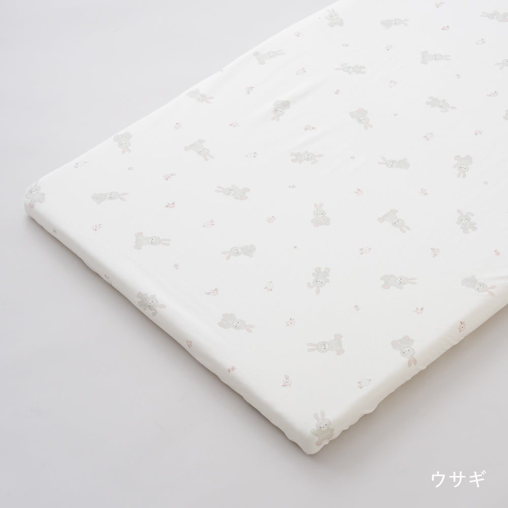 ベビーふとん フィッティングシーツ マチなし 天竺ニット