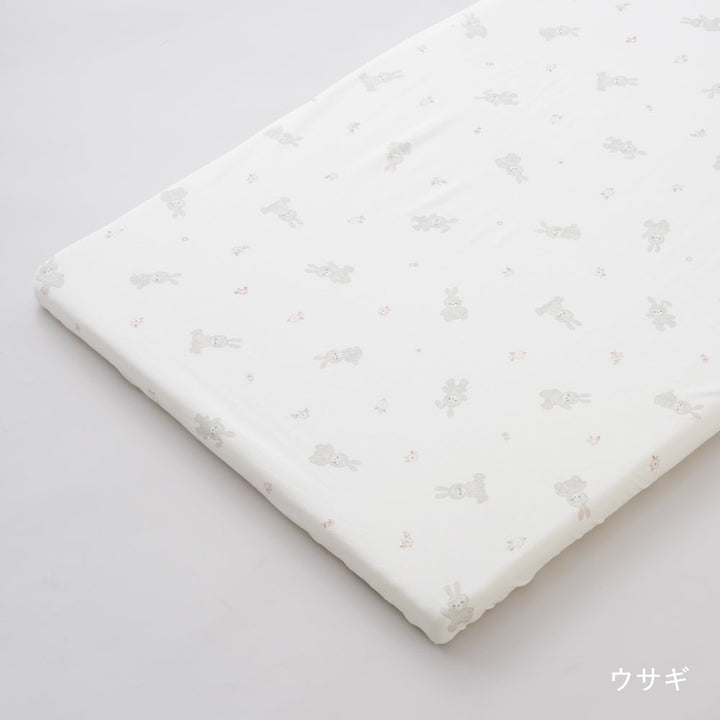 ベビーふとん フィッティングシーツ マチなし 天竺ニット