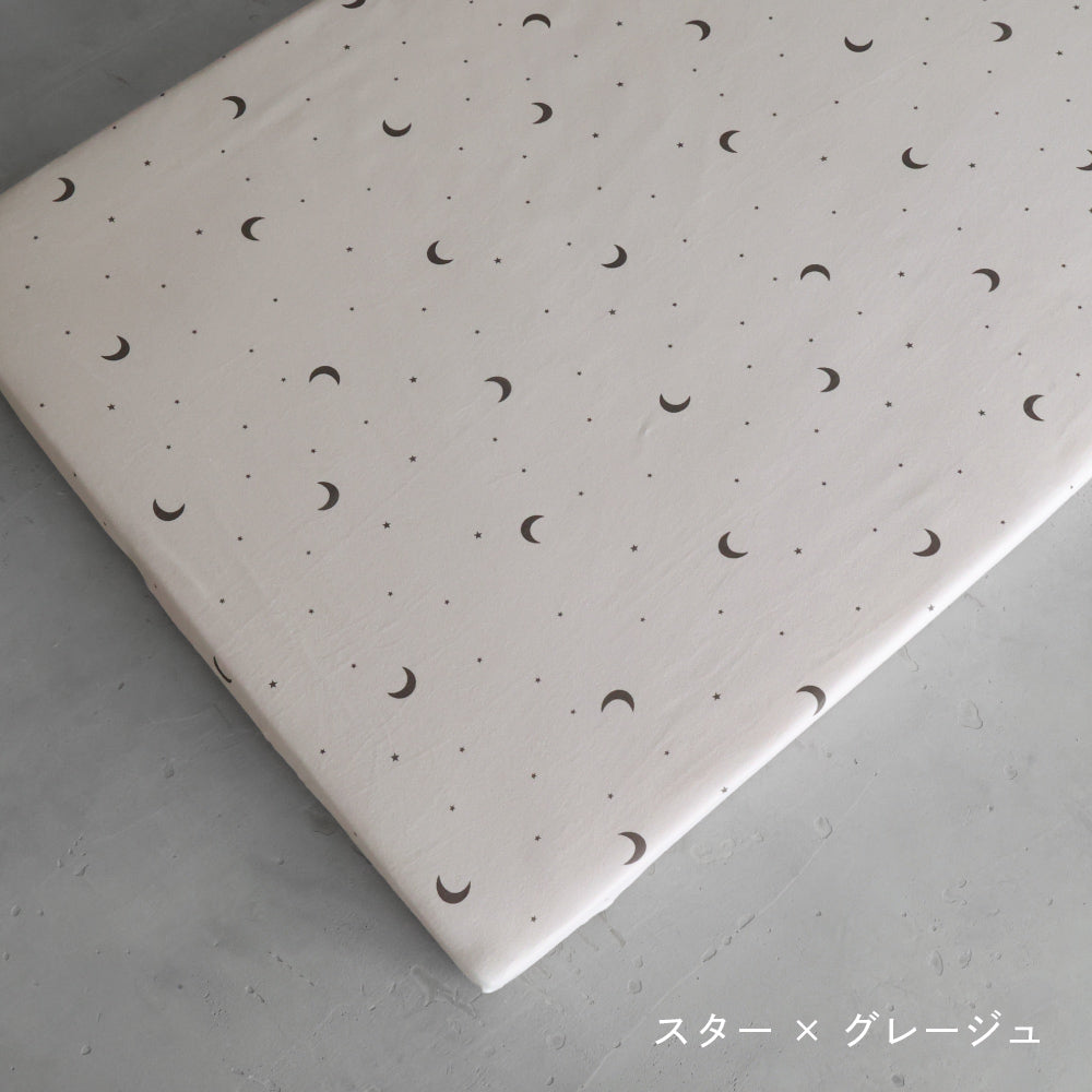 ベビーふとん フィッティングシーツ マチなし 天竺ニット