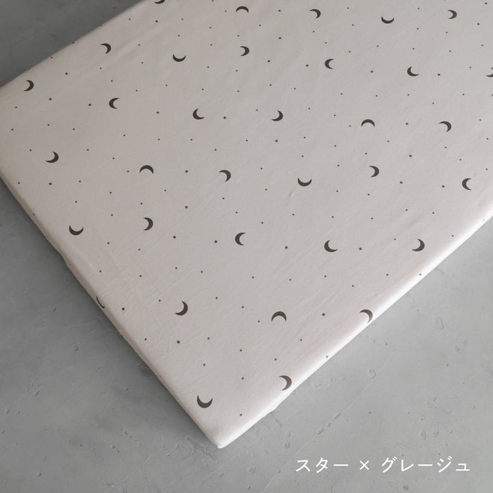 ベビーふとん フィッティングシーツ マチなし 天竺ニット