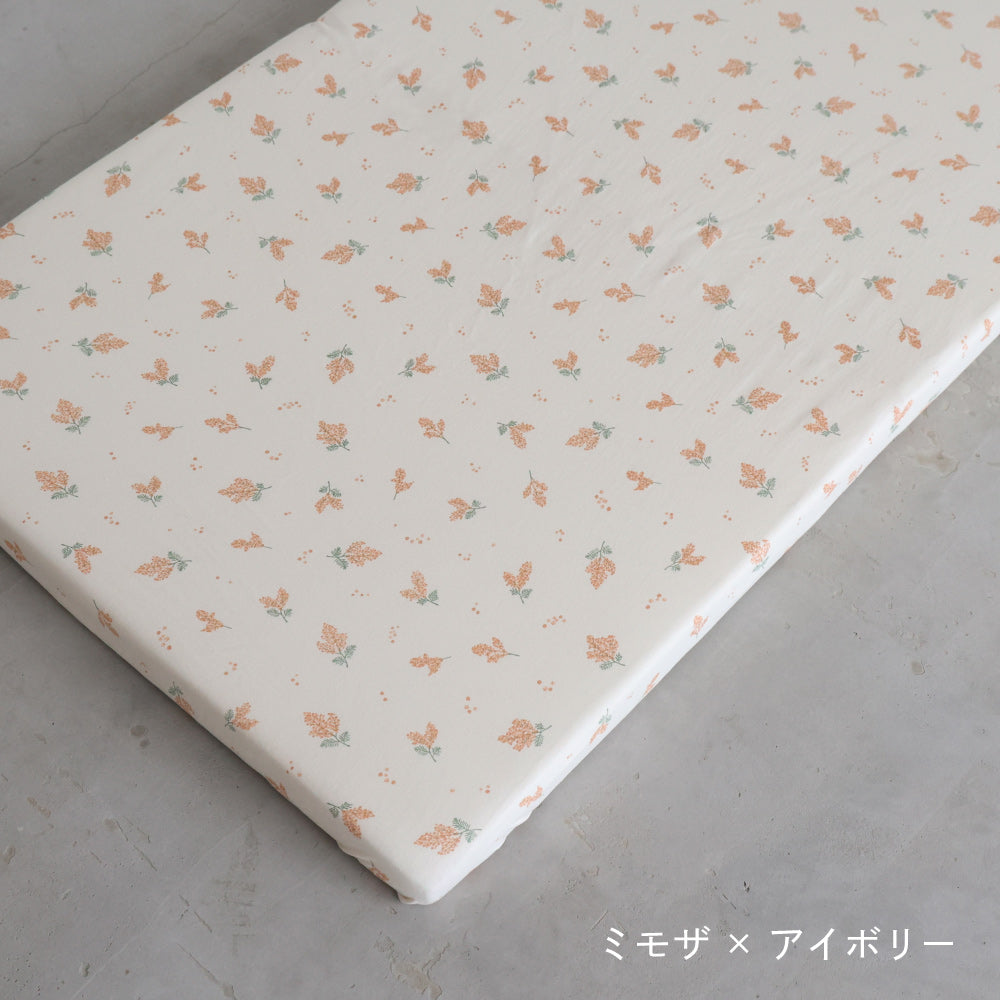 ベビーふとん フィッティングシーツ マチなし 天竺ニット