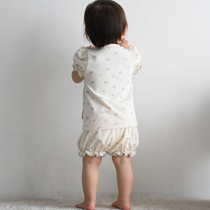 セットアップ パフスリーブ 半袖 Tシャツ ショートパンツ