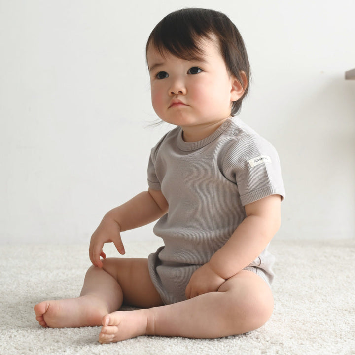 半袖 ロンパース テレコ