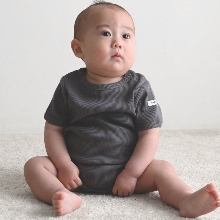 半袖 ロンパース テレコ