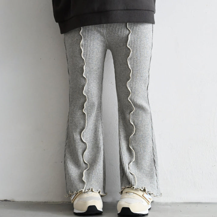 メロー フレア パンツ リブ