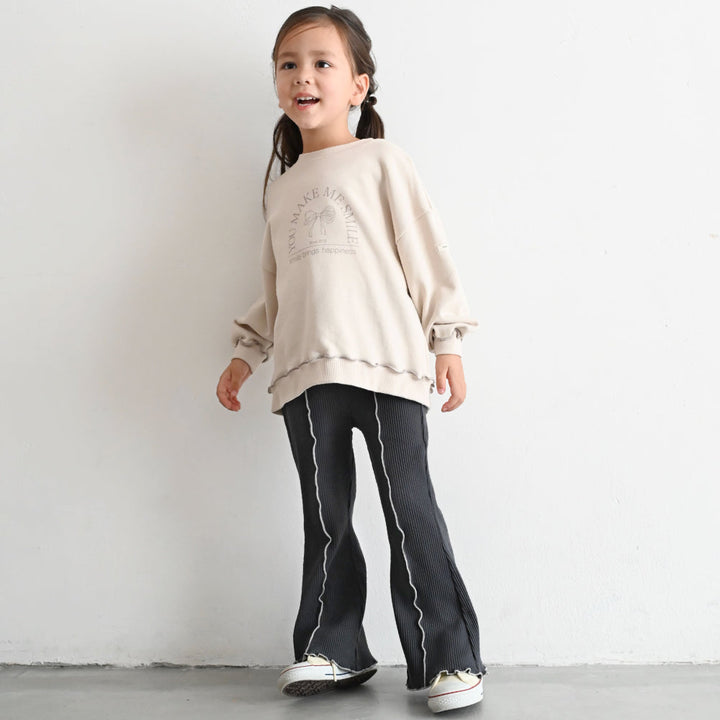 メロー フレア パンツ リブ