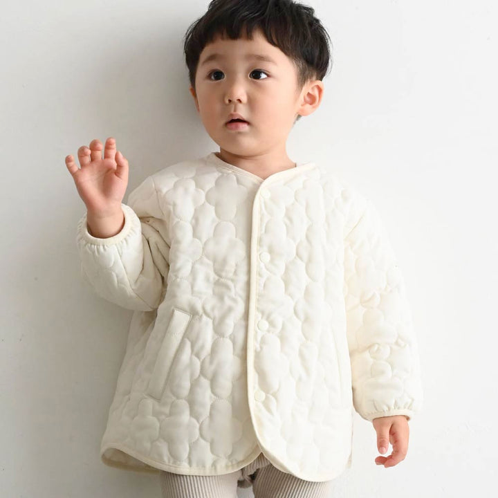 【撥水】 洗える ノーカラー キルティング ジャケット