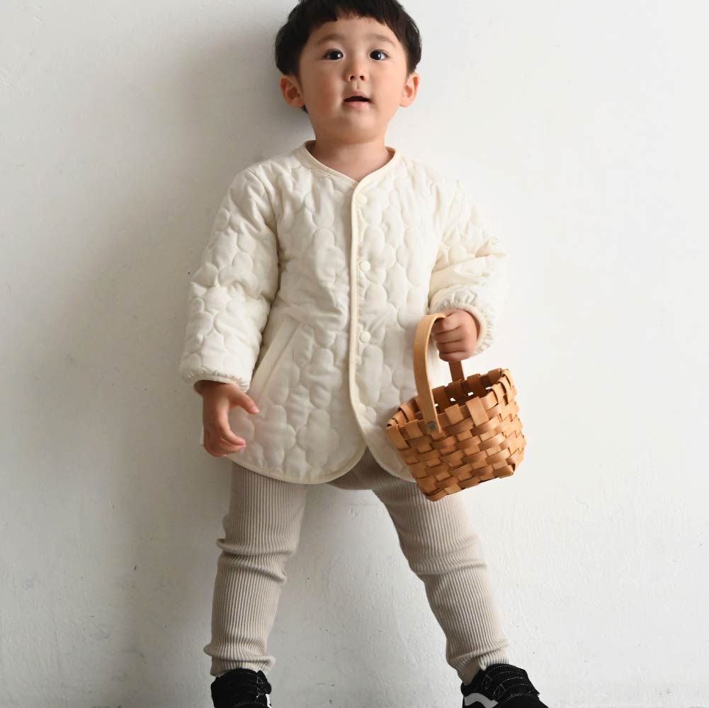 【撥水】 洗える ノーカラー キルティング ジャケット