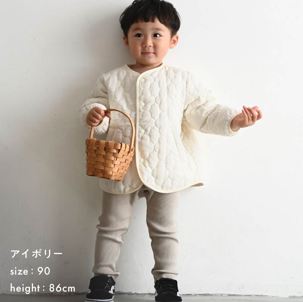 【撥水】 洗える ノーカラー キルティング ジャケット