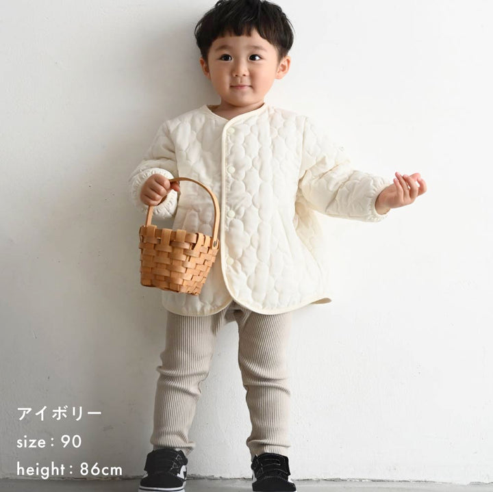 【撥水】 洗える ノーカラー キルティング ジャケット