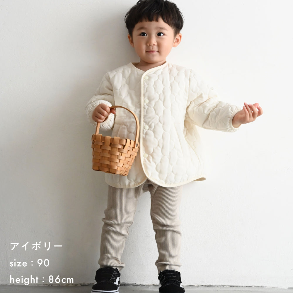 【撥水】 洗える ノーカラー キルティング ジャケット