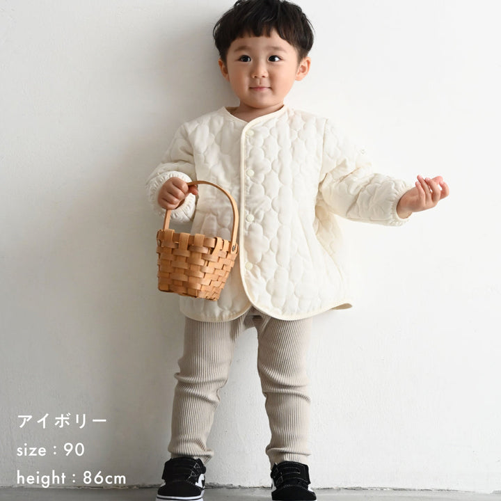 【撥水】 洗える ノーカラー キルティング ジャケット