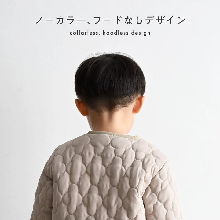 【撥水】 洗える ノーカラー キルティング ジャケット