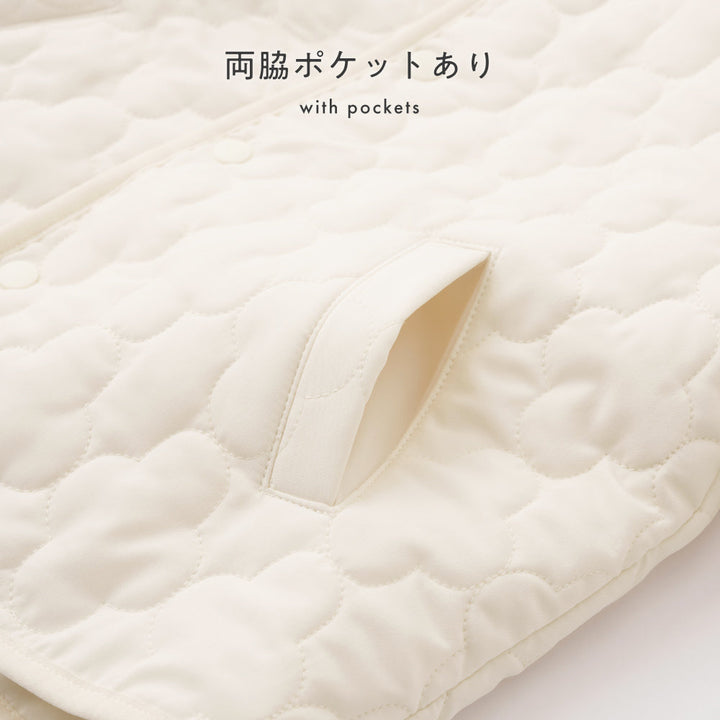 【撥水】 洗える ノーカラー キルティング ジャケット