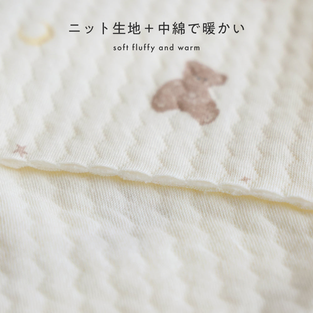 腹巻き付き ベビー パジャマ ニットキルト