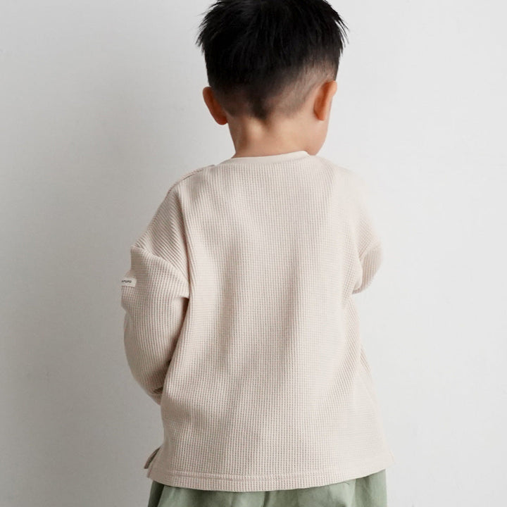 【秋冬】 長袖 Tシャツ ワッフル