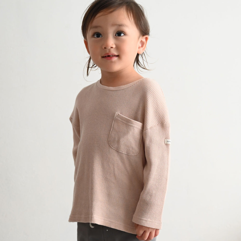 長袖 Tシャツ ワッフル