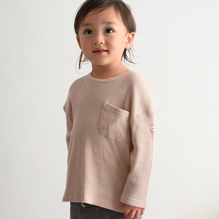 長袖 Tシャツ ワッフル